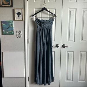 Orange Creek blue strapless maxi dress
